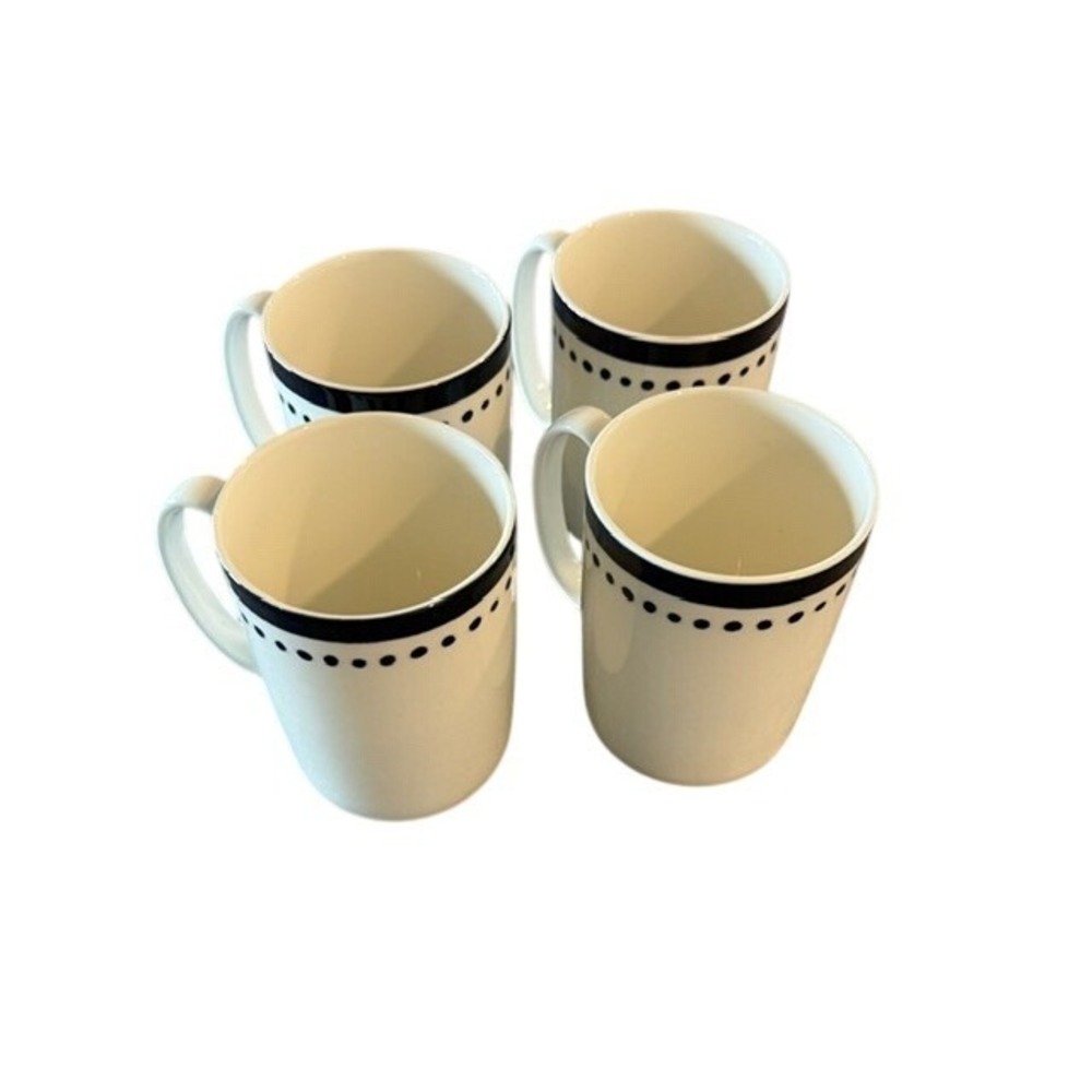 Kate Spade Mugs OS White Excellent Charlotte Street East Lenox Set of 4